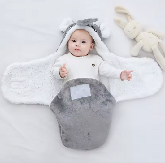 CozyNest Baby Swaddle Blanket Grey