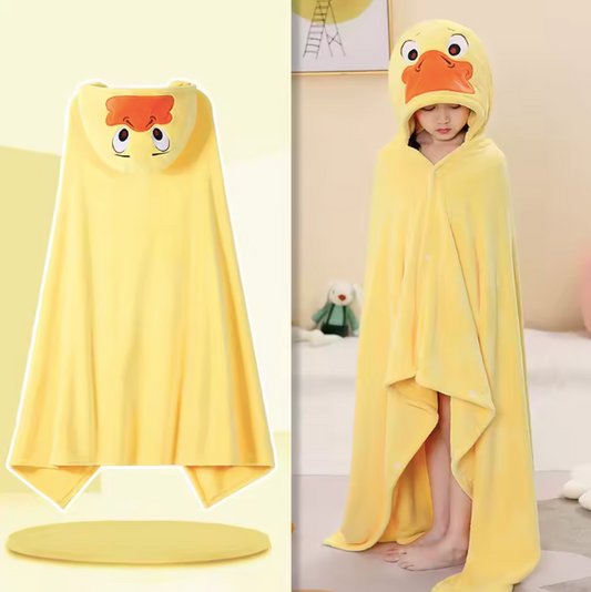 Hooded Baby Poncho Duck