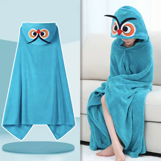 Hooded Baby Poncho Owl